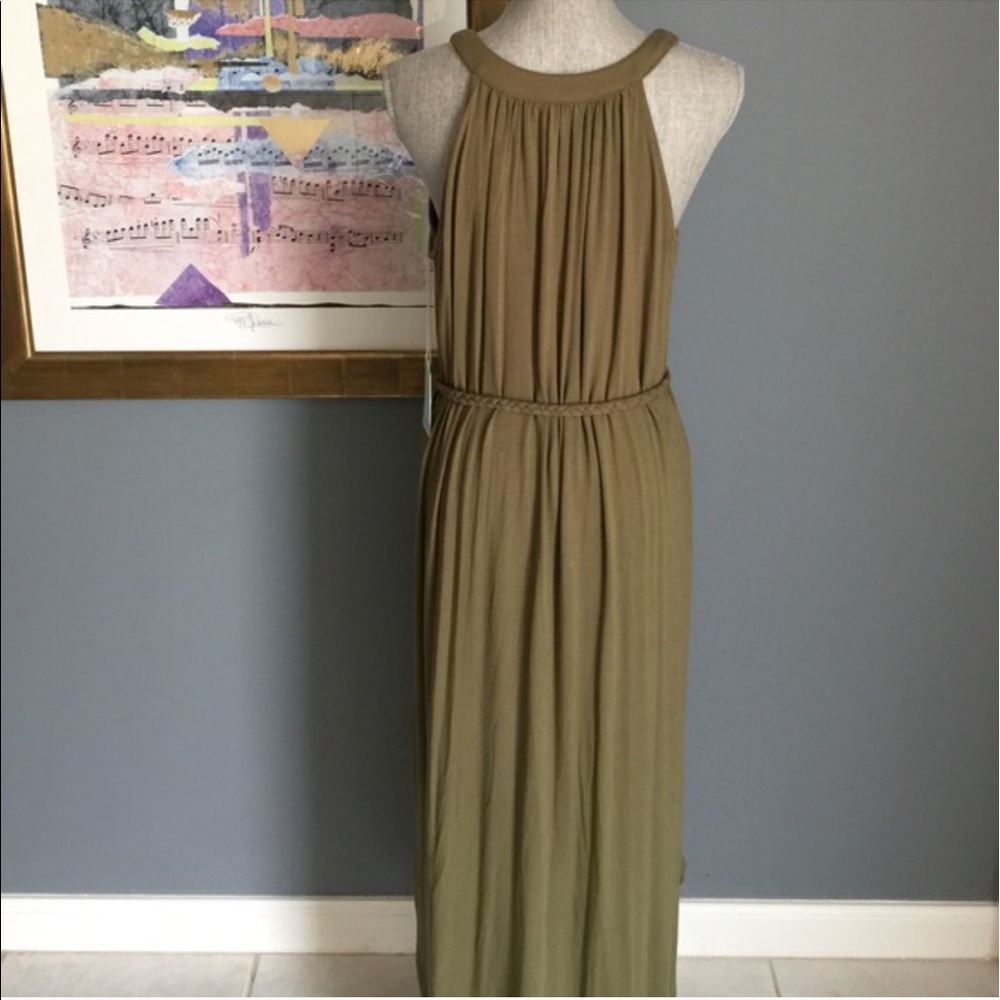 Metal Neckline Embellished Soft Maxi - Picture 3 of 3
